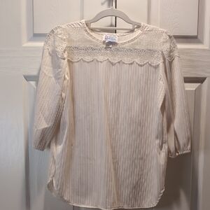 Vintage Miss Kalico Lace Top - Size Small